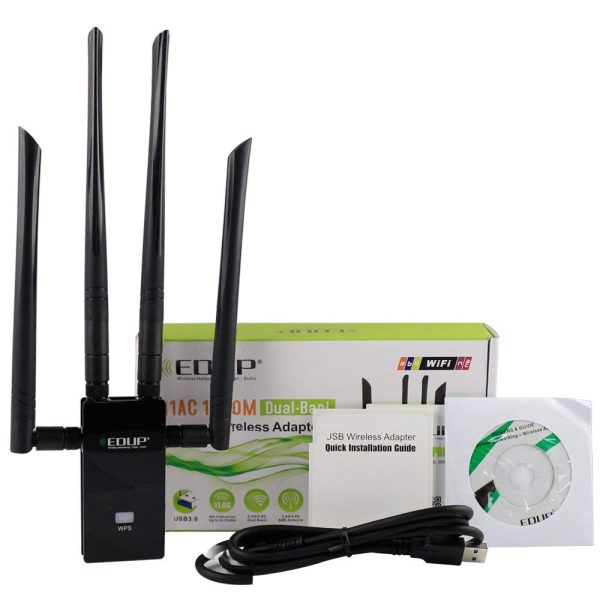 EDUP 11AC 1900M  Adaptateur réseau sans fil Dual Band 2.4 GHz & 5 GHz Maroc – Image 6
