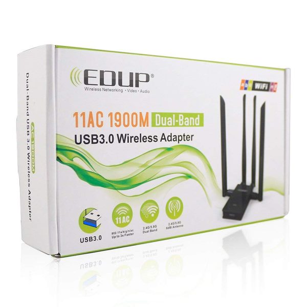 EDUP 11AC 1900M  Adaptateur réseau sans fil Dual Band 2.4 GHz & 5 GHz Maroc – Image 3