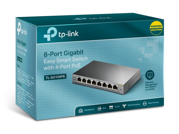 TP-Link TL-SG108PE 8-Port Gigabit Easy Smart Switch with 4-Port PoE – Image 2
